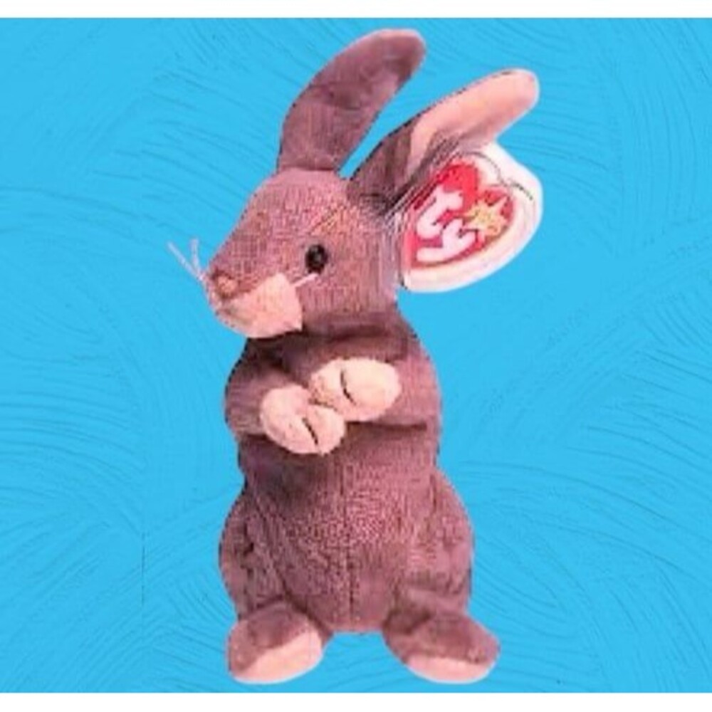 SPRINGY LAVENDER BUNNY TY Teenie Beanie Babies Collectible Plush Toy NEW 2000